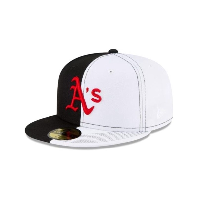 Oakland Athletics Gorra | New Era MLB Split Crown 59fifty Fitted Cap Mexico - Negros